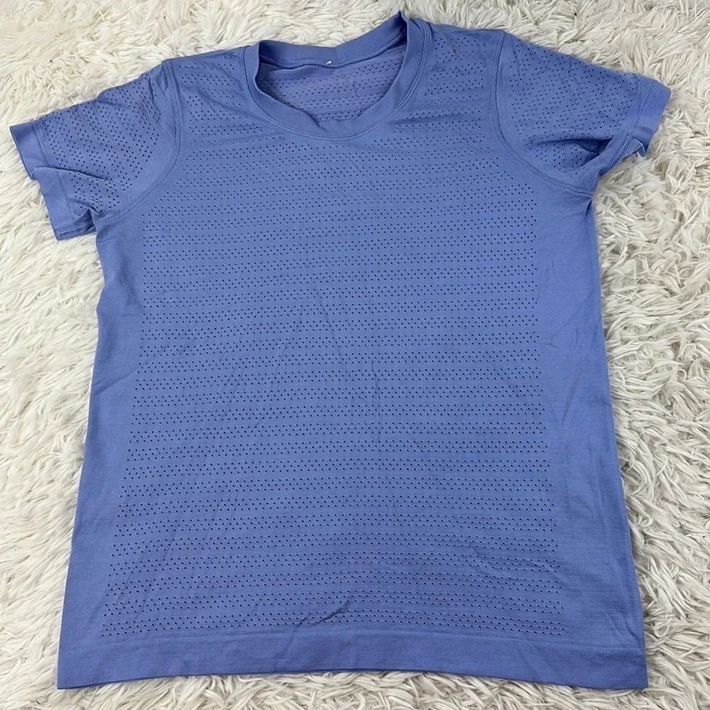 Lululemon Breeze By Short Sleeve *Squad Hydrangea Blue / Hydrangea Blue